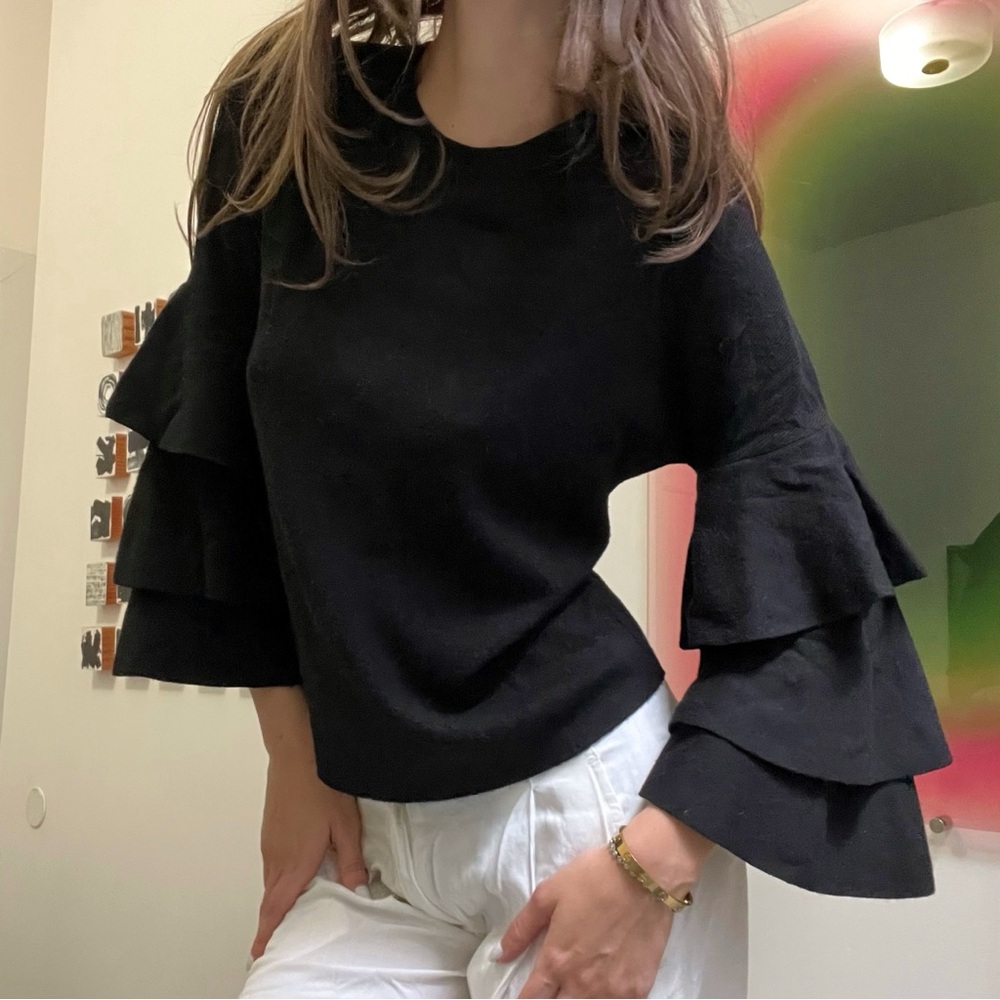 Catherine Malendrino Ruffle Sweater